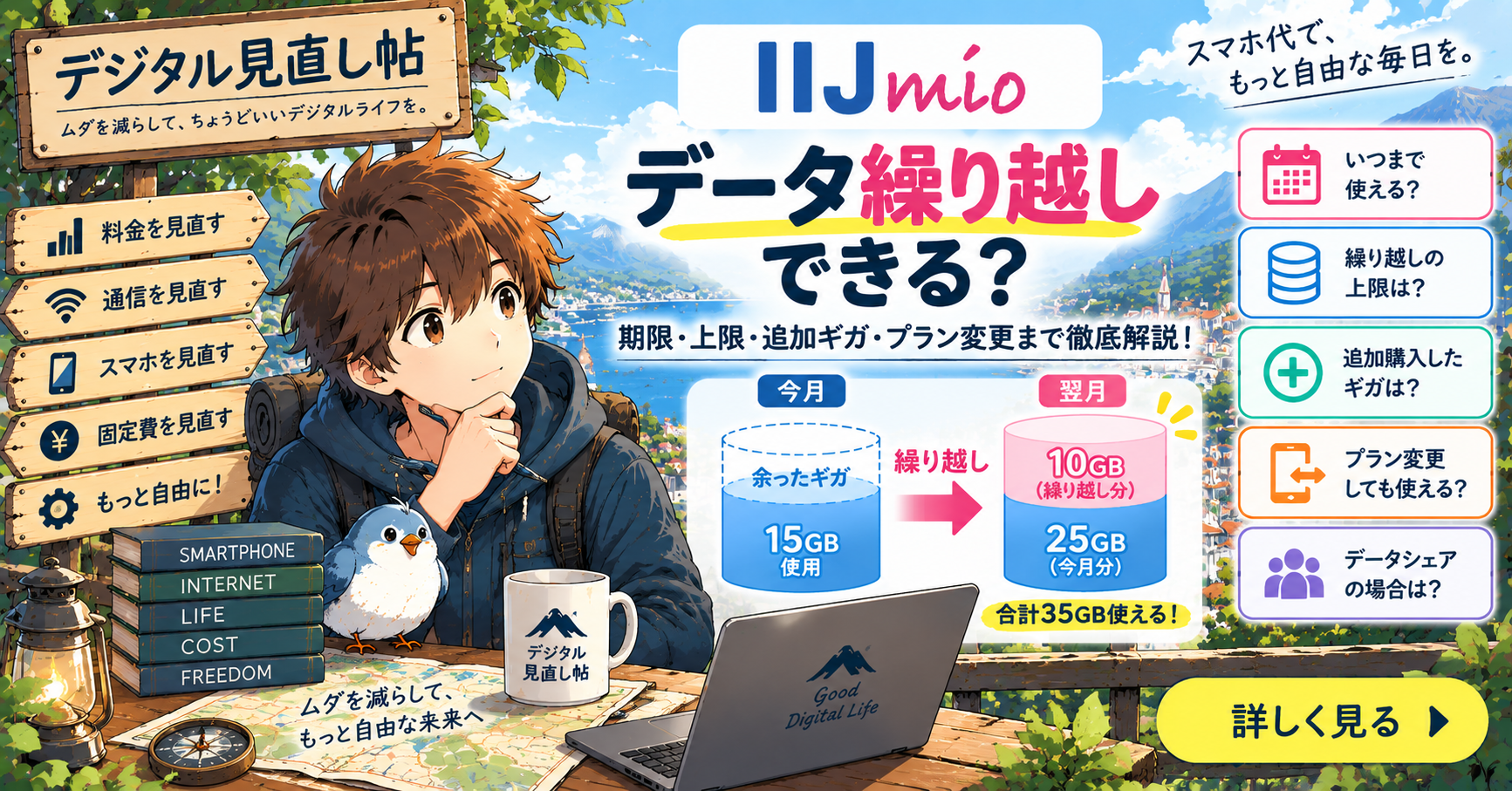 IIJmioのデータ繰り越し